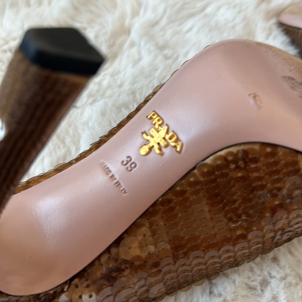 AUTHENTIC PRADA SEQUINED SHOES - Picture 6 of 10